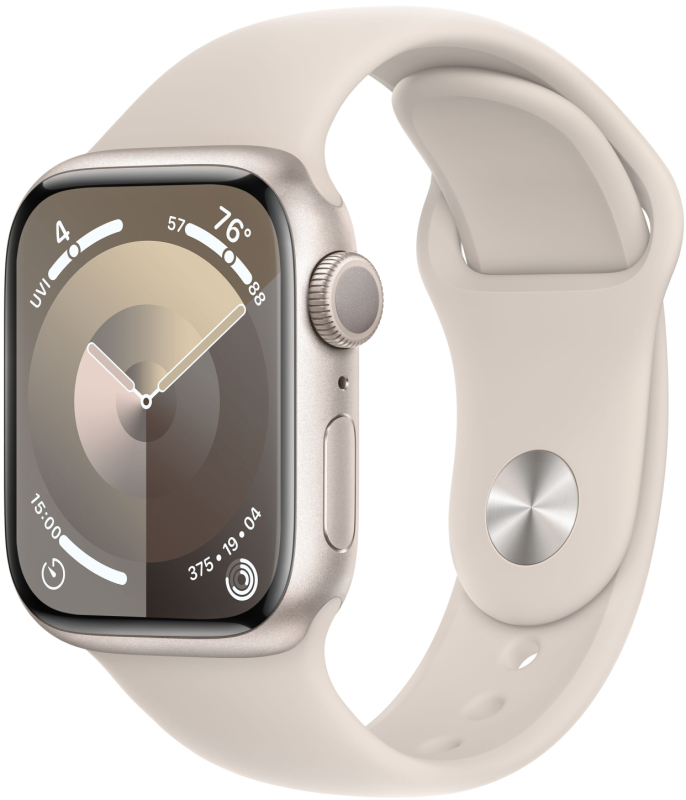 Apple Watch Series 9, 45 мм, цвет «сияющая звезда»