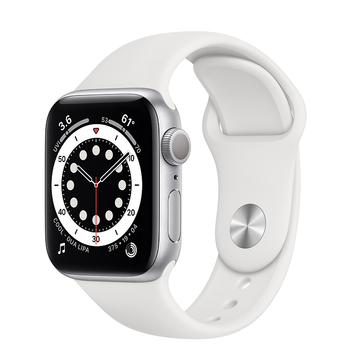 Apple Watch 6 40мм Белый спортивный ремешок