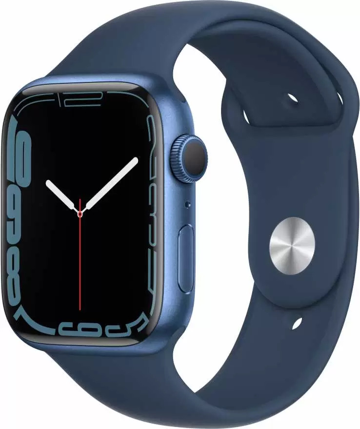 Часы Apple Watch Sport 45 mm синий, спортивный ремешок «синий омут»