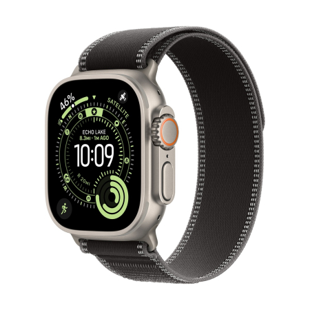 Apple Watch Ultra 3 49 mm Natural titanium Trail Loop Black