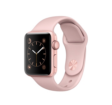 Apple Watch 2 38mm Rose Gold Aluminum Case with Pink Sand Sport Band