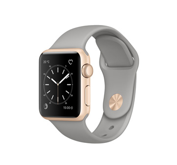 Apple Watch 2 38mm Gold Aluminum Case with Concrete Sport Band