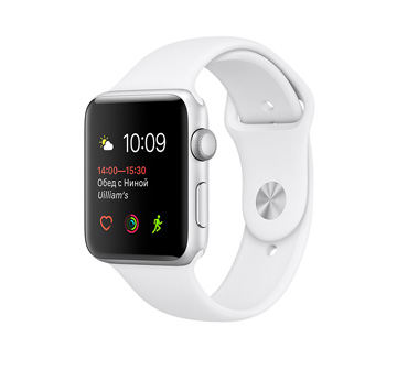 Apple Watch 2 38mm Silver Aluminum Case with White Sport Band