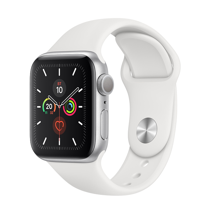 apple watch silver case black band